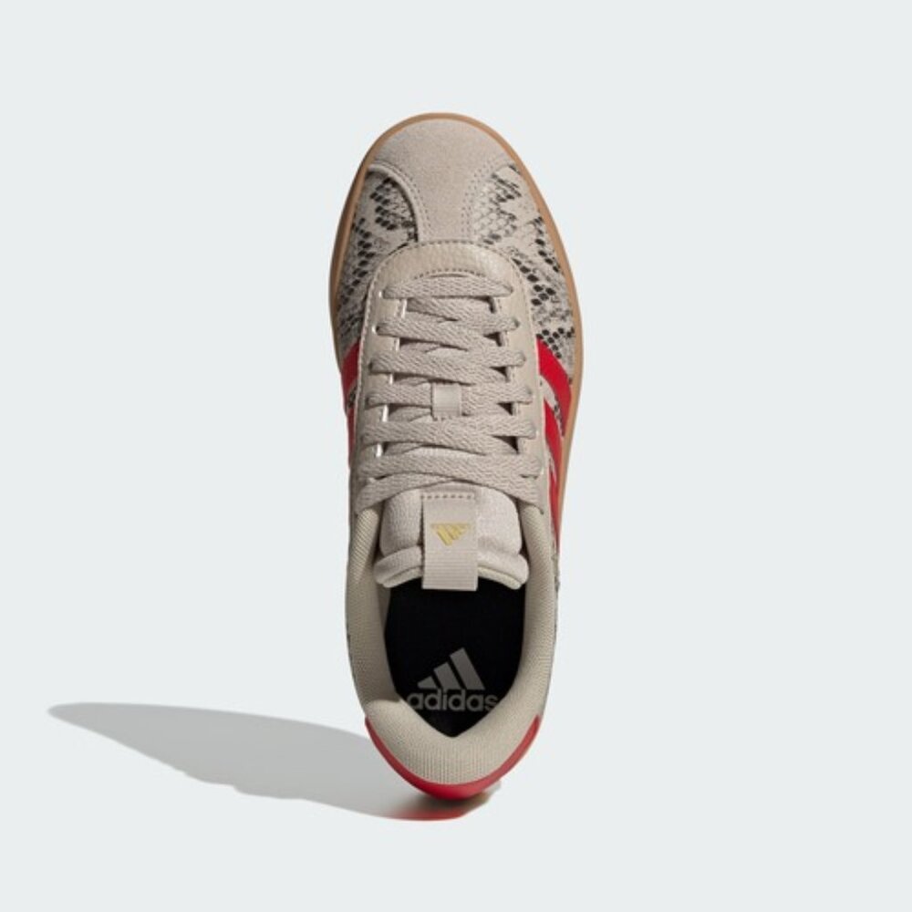 Adidas VL Court 3.0 Women Sneakers Beige Red Snakeskin Gum Sole JR8670 Size 7.5 - Picture 3 of 12